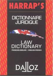 Cover of: Dictionnaire juridique français-anglais / anglais-français  by Bénédicte Fauvarque-Cosson, Robin Lööf, John Dickson, Thomas-L West, Collectif