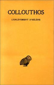 Cover of: L'Enlèvement d'Hélène by Collouthos, P. Orsini