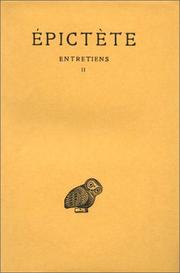 Cover of: Entretiens, tome 2 : Livre II, 2e tirage