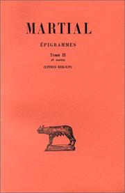 Cover of: Epigrammes, tome 2, livres XIII-XIV, 2e partie