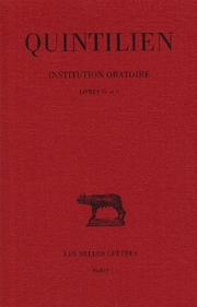 Cover of: De l'institution oratoire, tome 3  by Quintilien, J. Cousin, Paul Jal