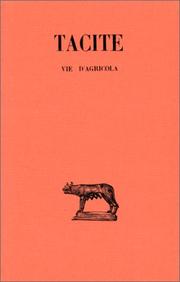 Cover of: Vie d'Agricola by P. Cornelius Tacitus, E. de Saint-Denis