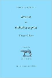 Cover of: Incestus et prohibitae  by Philippe Moreau