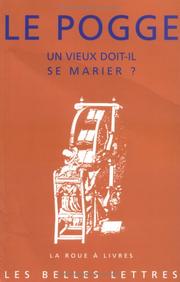 Cover of: Un vieux doit-il se marier ?