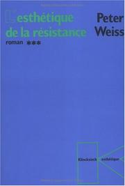 Cover of: L'Esthetique de la résistance, tome 3 by Peter Weiss