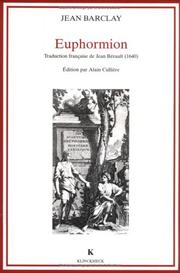 Cover of: Euphormion : traduction française de Jean Bérault