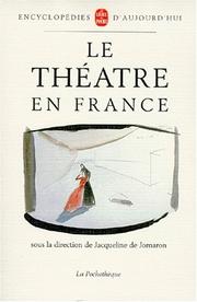 Cover of: Le Théâtre en France by Jacqueline Jomaron