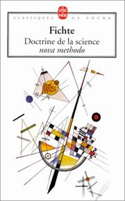 Cover of: Doctrine de la science Nova, méthode