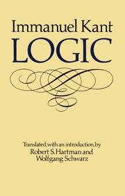 Cover of: Logic by Immanuel Kant