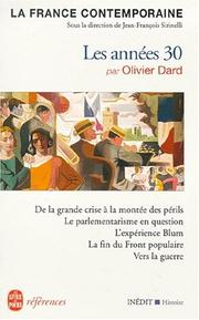 Cover of: La France des années 30