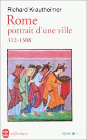 Cover of: Rome, portrait d'une ville, 312-1308 by Richard Krautheimer