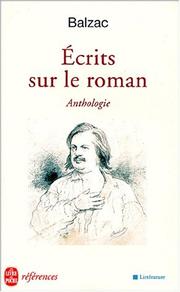 Cover of: Ecrits sur le roman by Honoré de Balzac, Stéphane Vachon