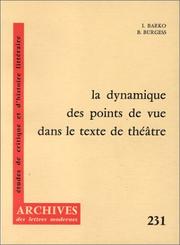 Cover of: La dynamique des points de vue dans le texte de théâtre