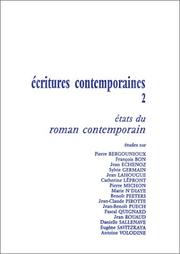 Cover of: Ecritures contemporaines, volume 2 : Etats du roman contemporain