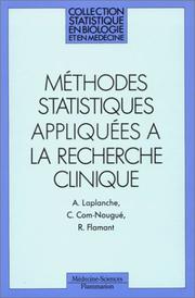 Cover of: Methodes statistiques appliquées a la recherche clinique