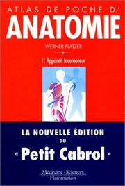 Cover of: Atlas de poche d'anatomie, tome 1  by Werner Platzer