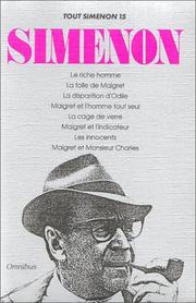 Cover of: Tout Simenon, tome 15 by Georges Simenon, Georges Simenon