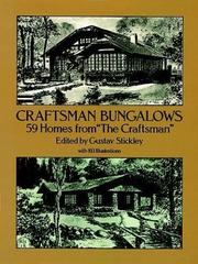 Cover of: Craftsman Bungalows by Gustav Stickley