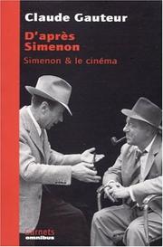 Cover of: D'après Simenon  by Claude Gauteur