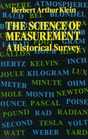 Cover of: The Science of Measurement by Herbert Arthur Klein