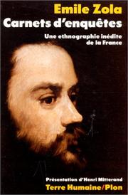 Cover of: Carnets d'enquêtes  by Émile Zola, Henri Mitterand