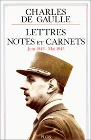 Cover of: Lettres, notes et carnets by Charles de Gaulle, Charles de Gaulle