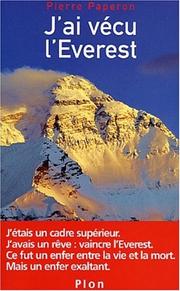 Cover of: J'ai vécu l'Everest