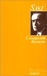 Cover of: L'insupportable Bassington by Saki