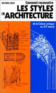 Cover of: Comment reconnaître les styles en architecture by Wilfried Koch