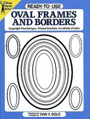 Cover of: Ready-to-Use Oval Frames and Borders (Clip Art Series) by Dan X. Solo