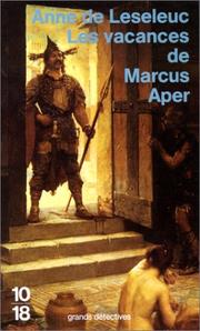 Cover of: Les vacances de Marcus Aper by Anne de Leseleuc