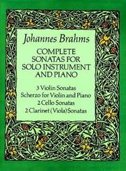 Cover of: Complete Sonatas for Solo Instrument and Piano (Viola Sonatas)