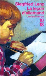 Cover of: La Leçon d'allemand