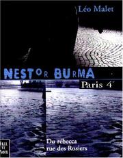 Cover of: Du Rebecca, rue des Rosiers, 4e arrondissement. Nestor Burma