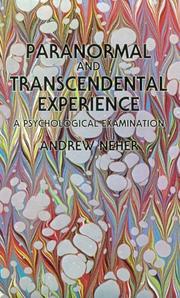 Cover of: Paranormal and Transcendental Experience by Andrew Neher