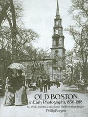 Cover of: Old Boston in early photographs, 1850-1918 by Bostonian Society.