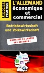 Cover of: L'allemand économique et commercial by 