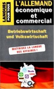 Cover of: L'allemand économique et commercial by Jürgen Boelcke