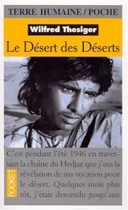 Cover of: Désert des déserts by Wilfred Thesiger
