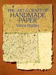 Cover of: The art & craft of handmade paper