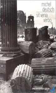 Cover of: Sit venia verbo by Michel Deutsch, Philippe Lacoue-Labarthe