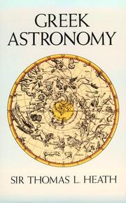 Cover of: Greek astronomy by Thomas Little Heath