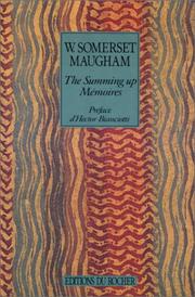 Cover of: The Summing Up by William Somerset Maugham, William Somerset Maugham