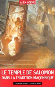 Cover of: Le Temple de Salomon dans la tradition maçonnique