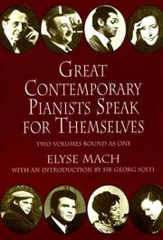 Cover of: Great contemporary pianists speak for themselves