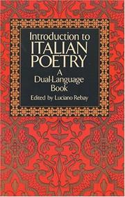 Cover of: Introduction to Italian poetry