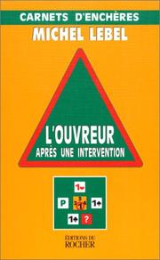 Cover of: L'Ouvreur après une intervention