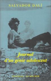 Cover of: Journal d'un génie adolescent by Salvador Dalí