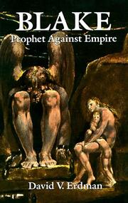 Cover of: Blake: prophet against empire