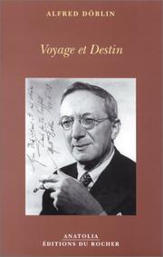 Cover of: Voyage et destin